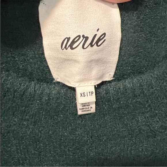 Aerie Teal Ribbed Crew Neck Sweater - Picture 3 of 5